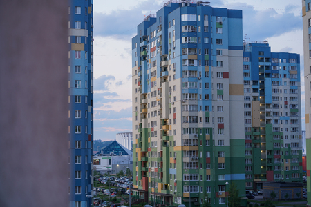 Stock Photo - Public Housing Apartments at Ulitsa Volzhskaya Naberezhnayaのeditorial素材