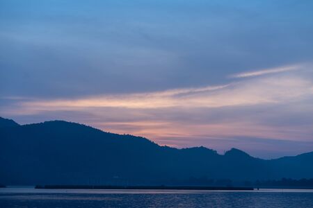 Stock Photo - Before sunrise twilight sky on mountainの写真素材