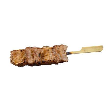 Yakitori Pork Izakaya Style a Popular Japanese Food on White Backgroundの写真素材