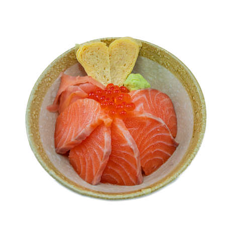 Japanese Food : Salmon Ikura Donの写真素材