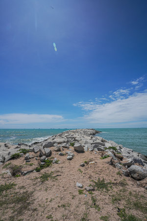 Saeng chan beach Rayong Thailand.の写真素材