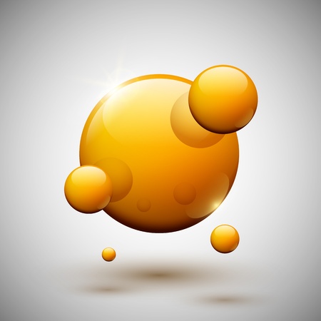 Vector glossy drops speech bubble のイラスト素材