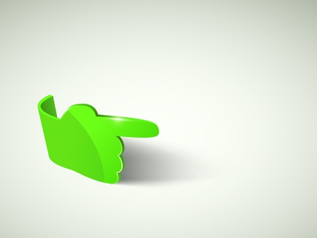 Vector background 3d green glass hand with place for text  Web element のイラスト素材