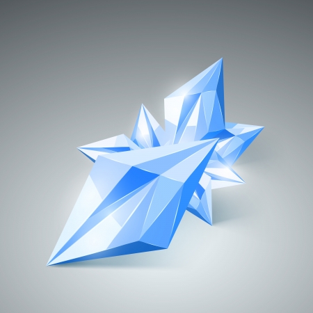 Realistic vector blue gem のイラスト素材