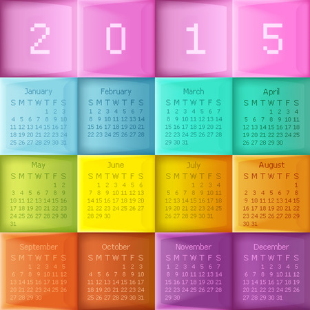 abstract calendar for new 2015 year.のイラスト素材