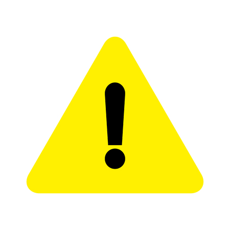 Exclamation danger sign. attention sign icon. Hazard warning attention signのイラスト素材