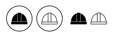 Helmet icon vector. safety helmet iconのイラスト素材