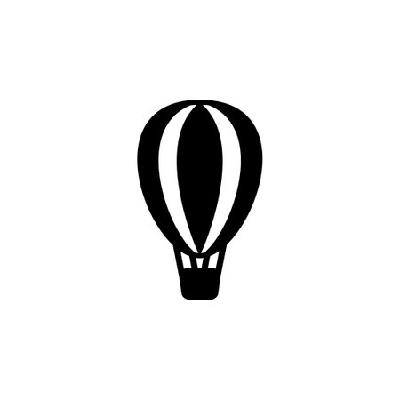 Balloon icon vector. air balloon icon isolatedのイラスト素材