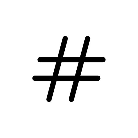 Hashtag icon vector. hashtag simbolsのイラスト素材