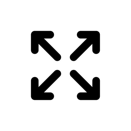Fullscreen icon vector. expand fullscreen iconのイラスト素材