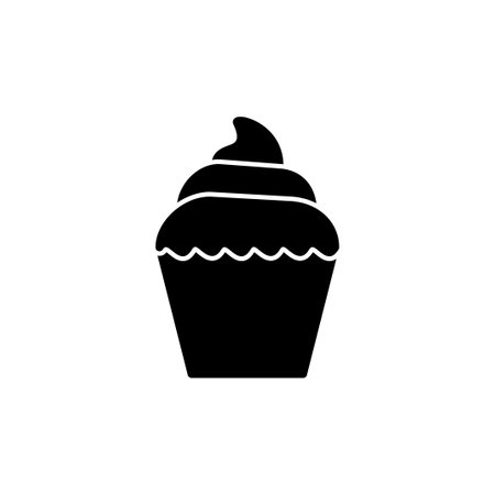 Cup cake icon vector. cake icon. bakery. muffinのイラスト素材