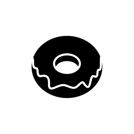 Donut icon vector. doughnut icon. donut logoのイラスト素材