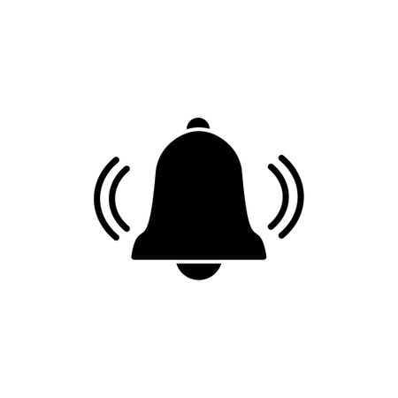 Bell Icon vector in trendy flat style isolated. Notification symbol web site designのイラスト素材