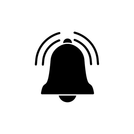 Bell Icon vector in trendy flat style isolated. Notification symbol web site design