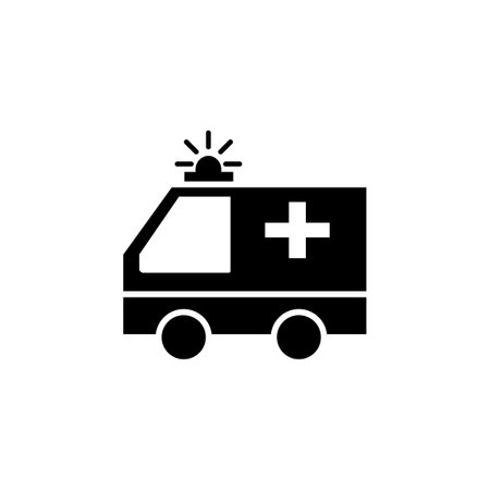 Ambulance icon vector. Ambulance car iconのイラスト素材