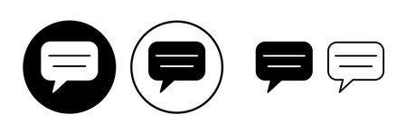 Chat icon vector. Chat Icon in trendy flat style isolated. Speech bubble symbol for web designのイラスト素材