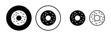 Donut icon vector. doughnut icon. donut logoのイラスト素材