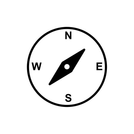 Compass icon vector. navigation iconのイラスト素材