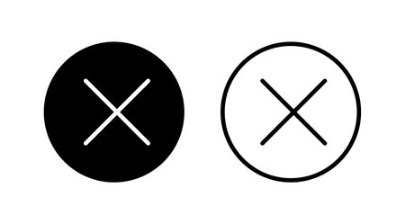 Close vector icon. Delete icon. remove, cancel, exit symbol.のイラスト素材