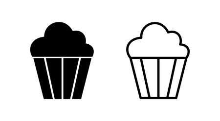 Cup cake icon vector. cake icon. bakery. muffinのイラスト素材