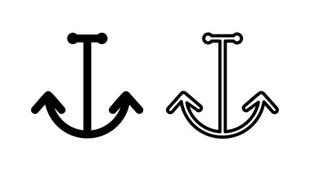Anchor icon vector. Anchor sign. marine symbolのイラスト素材