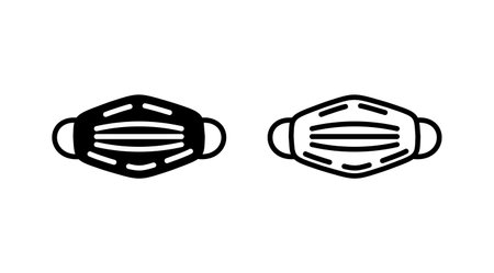 Face mask icon vector. medical Face Mask icon.のイラスト素材