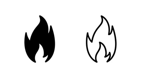 Fire icon vector. fire flame iconのイラスト素材