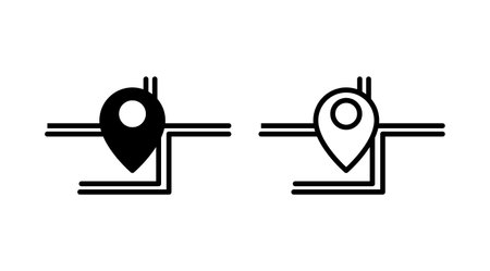 Address icon vector. location icon. address symbol. pinのイラスト素材