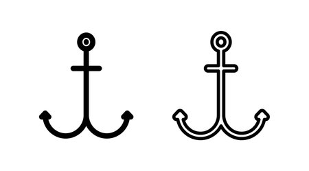 Anchor icon vector. Anchor sign. marine symbolのイラスト素材