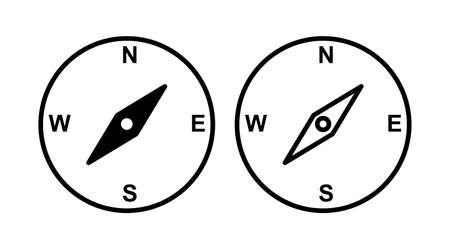 Compass icon vector. navigation iconのイラスト素材