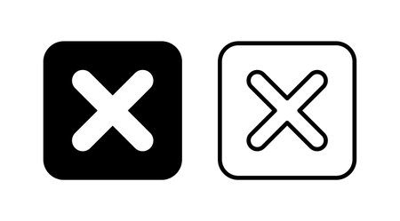 Close vector icon. Delete icon. remove, cancel, exit symbol.のイラスト素材