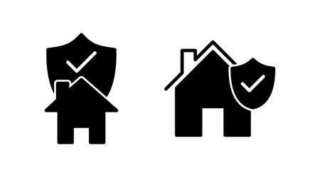 Home insurance icon vector. home shield protect logoのイラスト素材