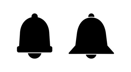 Bell Icon vector in trendy flat style isolated. Notification symbol web site designのイラスト素材