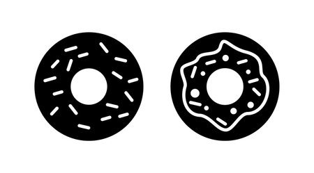 Donut icon vector. doughnut icon. donut logoのイラスト素材
