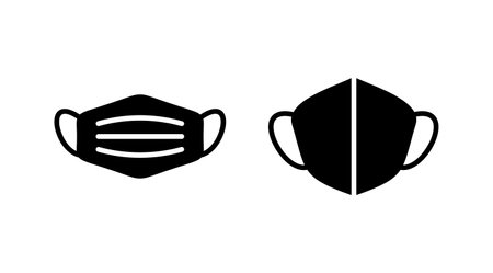 Face mask icon vector. medical Face Mask icon.のイラスト素材