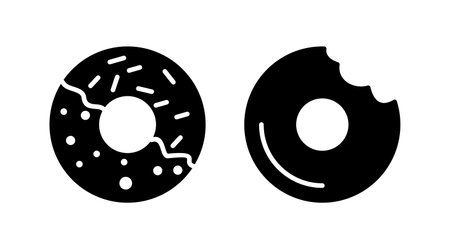 Donut icon vector. doughnut icon. donut logoのイラスト素材