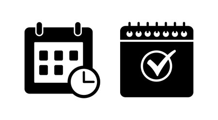 calendar icon vector. Calender symbolのイラスト素材