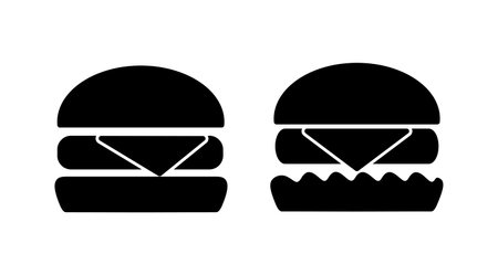 Burger icon vector. hamburger logo icon. fast food iconのイラスト素材