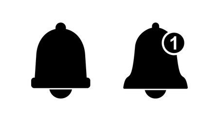 Bell Icon vector in trendy flat style isolated. Notification symbol web site designのイラスト素材
