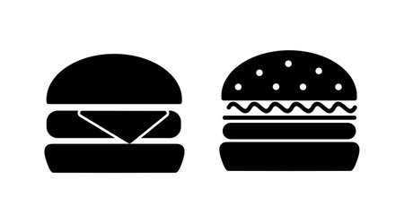 Burger icon vector. hamburger logo icon. fast food iconのイラスト素材