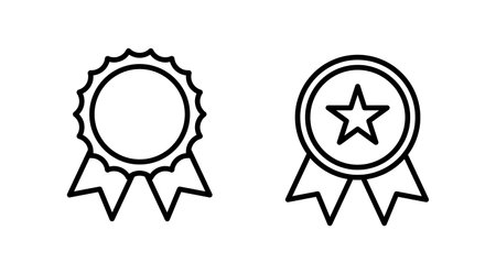 Achieve icon vector. medal icon vector. award. Certificate. approvedのイラスト素材