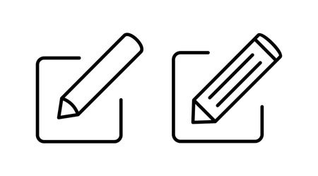 Edit icon vector. edit document sign and symbol. pencilのイラスト素材