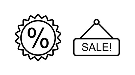 Discount icon vector. shopping tags. percentage iconのイラスト素材