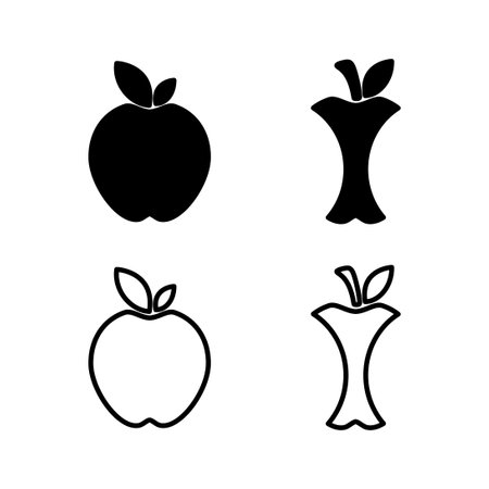 Apple icon vector. apple symbolのイラスト素材