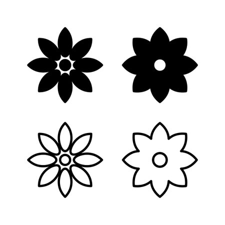 Flower icon vector. floral icon. flower logoのイラスト素材