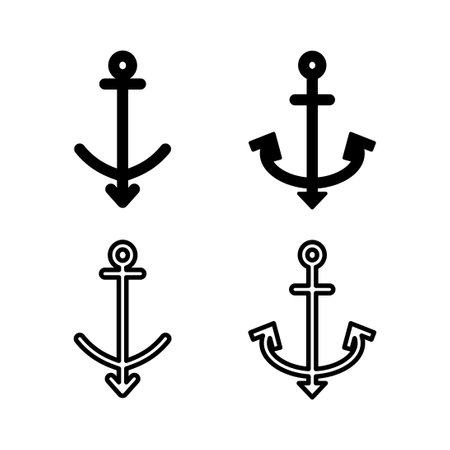 Anchor icon vector. Anchor sign. marine symbolのイラスト素材