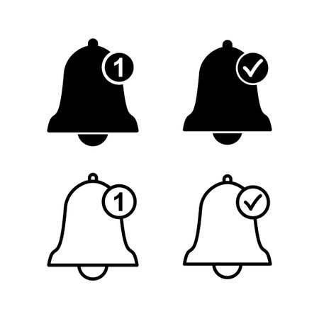 Bell Icon vector in trendy flat style isolated. Notification symbol web site designのイラスト素材