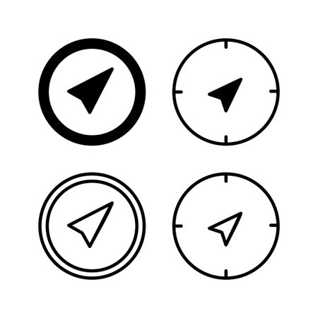 Compass icon vector. navigation iconのイラスト素材