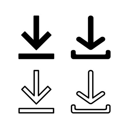 Download icon vector. Downloading vector iconのイラスト素材