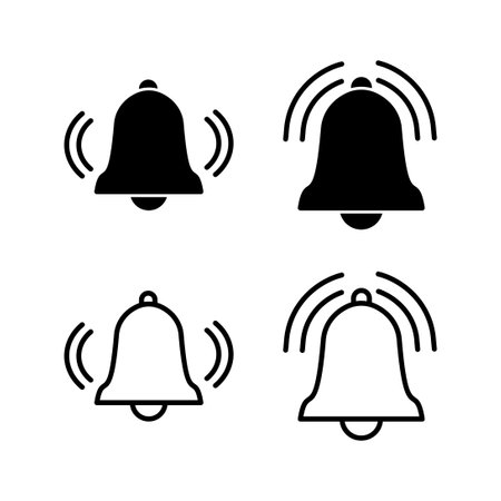 Bell Icon vector in trendy flat style isolated. Notification symbol web site designのイラスト素材